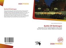 Buchcover von Battle Of Dettingen