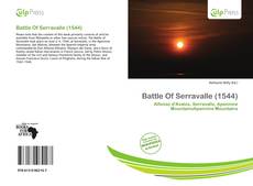 Battle Of Serravalle (1544) kitap kapağı