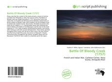 Battle Of Bloody Creek (1757)的封面