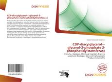 Capa do livro de CDP-diacylglycerol—glycerol-3-phosphate 3-phosphatidyltransferase 