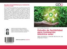 Portada del libro de Estudio de factibilidad para instalación eléctrica solar