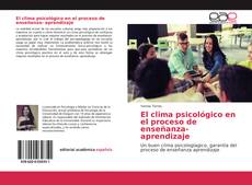 Buchcover von El clima psicológico en el proceso de enseñanza- aprendizaje