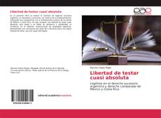 Buchcover von Libertad de testar cuasi absoluta