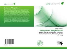 Buchcover von Isotopes of Molybdenum