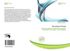 Acumen Fund kitap kapağı