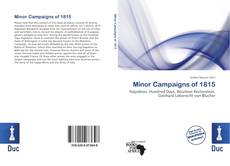 Bookcover of Minor Campaigns of 1815