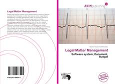 Legal Matter Management kitap kapağı