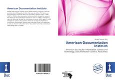 Bookcover of American Documentation Institute