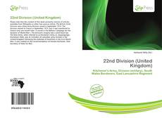 Capa do livro de 22nd Division (United Kingdom) 