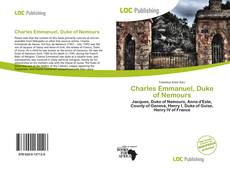 Capa do livro de Charles Emmanuel, Duke of Nemours 