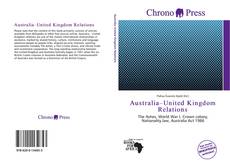 Buchcover von Australia–United Kingdom Relations