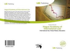 Bookcover of Hague Academy of International Law