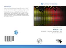 Portada del libro de Anton Fier