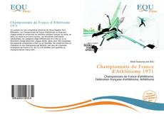 Buchcover von Championnats de France d'Athlétisme 1971