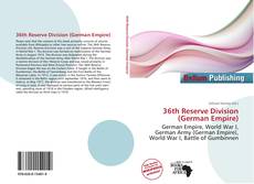 Обложка 36th Reserve Division (German Empire)