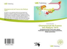 Bookcover of Championnat de France des Rallyes 1974