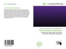 Portada del libro de India Maldives Relations