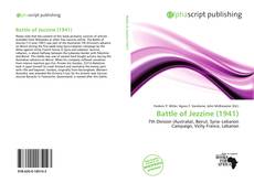 Portada del libro de Battle of Jezzine (1941)