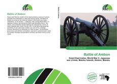 Capa do livro de Battle of Ambon 