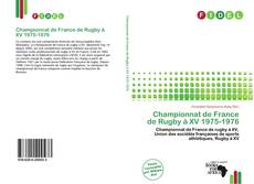 Couverture de Championnat de France de Rugby à XV 1975-1976