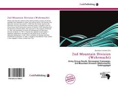 Buchcover von 2nd Mountain Division (Wehrmacht)