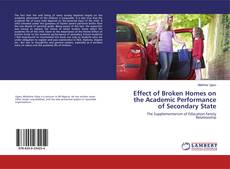 Copertina di Effect of Broken Homes on the Academic Performance of Secondary State