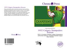 1952 Calgary Stampeders Season的封面