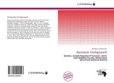 Buchcover von Antonin Galipeault