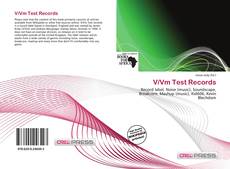 Capa do livro de V/Vm Test Records 