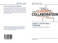 Bookcover of Cloud- vs. On Premises-Umgebung