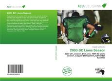 Copertina di 2003 BC Lions Season