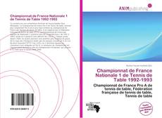 Capa do livro de Championnat de France Nationale 1 de Tennis de Table 1992-1993 