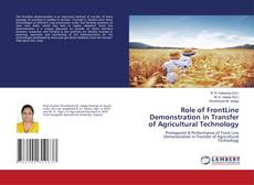 Buchcover von Role of FrontLine Demonstration in Transfer of Agricultural Technology