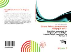 Bookcover of Grand Prix Automobile de Belgique 1947