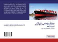 Effect of Foreign Direct Investment on Nigerian's Economy kitap kapağı