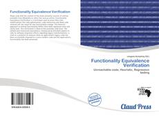 Functionality Equivalence Verification kitap kapağı