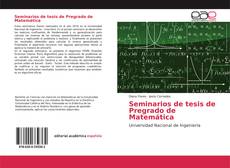 Bookcover of Seminarios de tesis de Pregrado de Matemática