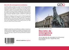 Bookcover of Decreto de emergencia económica