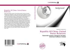 Capa do livro de Republic Of China–United States Relations 