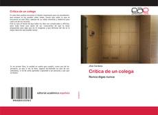 Couverture de Critica de un colega