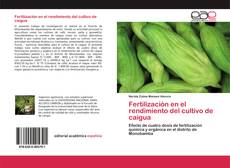 Buchcover von Fertilización en el rendimiento del cultivo de caigua