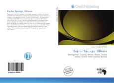 Portada del libro de Taylor Springs, Illinois