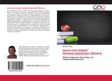 Buchcover von para una mayor democratización Obrera