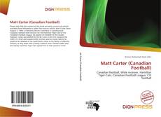 Bookcover of Matt Carter (Canadian Football)