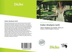 Buchcover von Color Analysis (art)