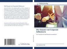 Capa do livro de Der Einsatz von Corporate Influencern 