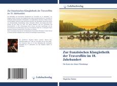 Portada del libro de Zur französischen Klangästhetik der Traversflöte im 18. Jahrhundert