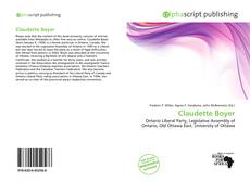 Bookcover of Claudette Boyer