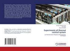 Buchcover von Experiments of thermal control system