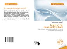 Bookcover of Institut für Rundfunktechnik